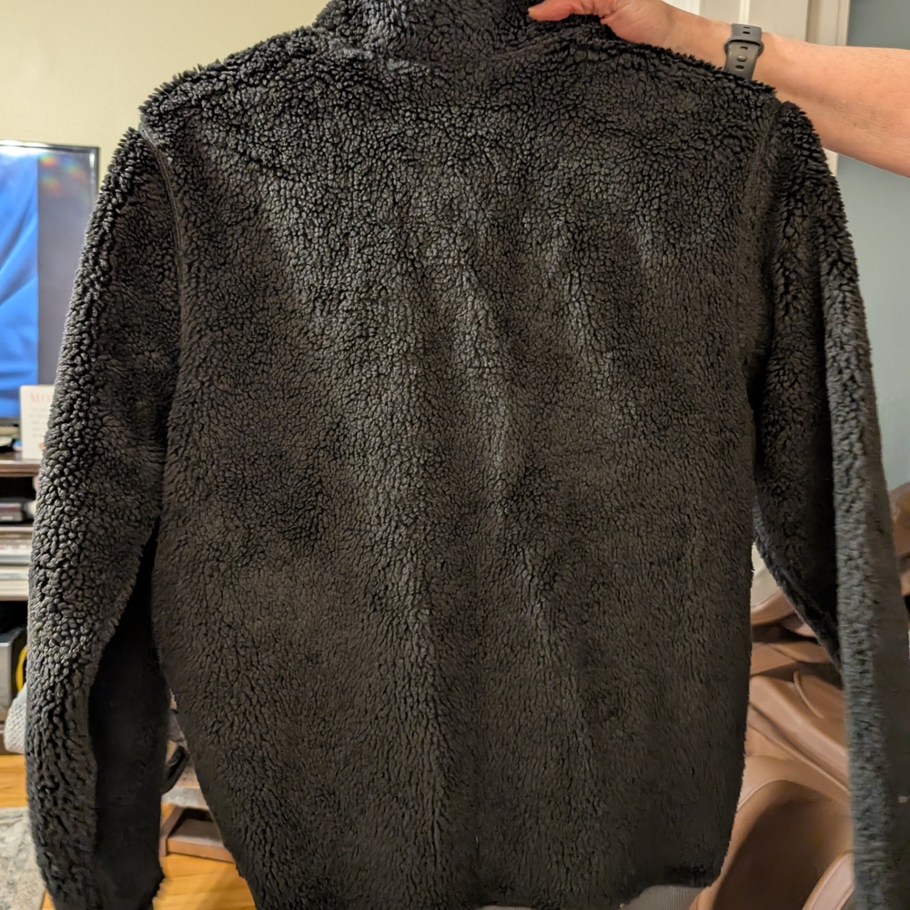 Men's Black Sherpa Fleece Sweater